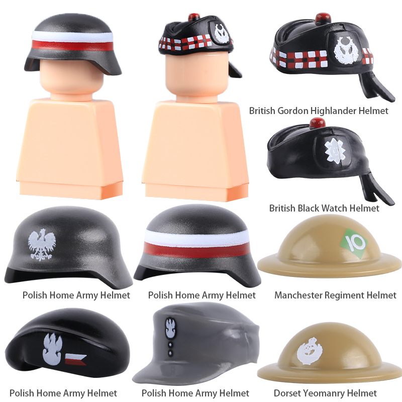MOC WW2 Military Polish Cap Bu - Lego Minifigure Holder recension och pris