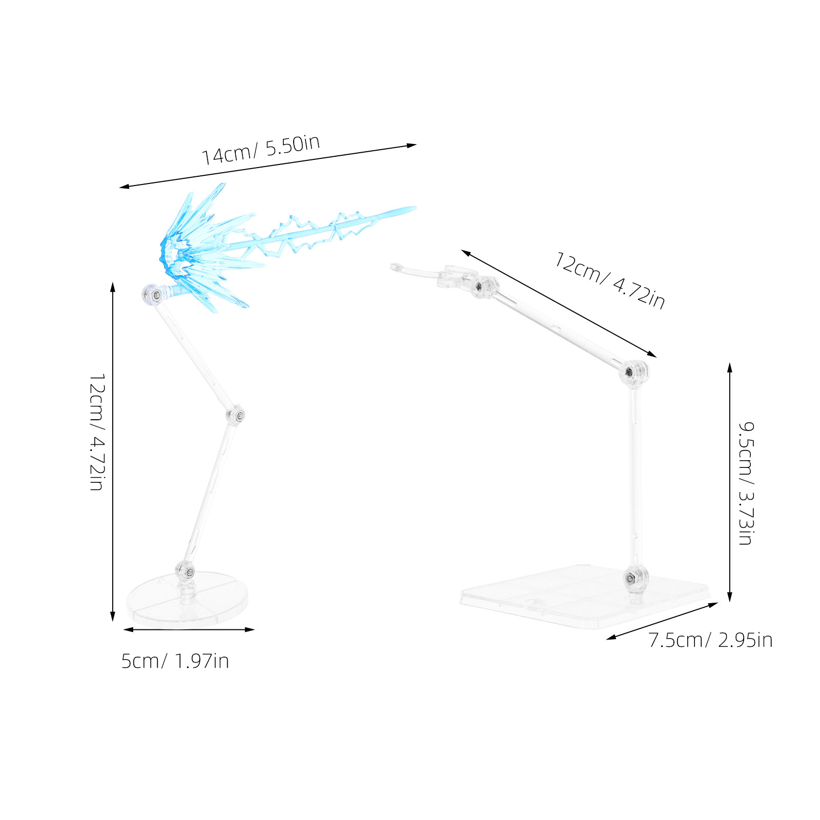 1Set Adjustable Clear Figure S - Action Figure Stand recension och pris